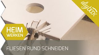 Fliesen schneiden  Der Ausschnitt am Fliesenrand [upl. by Dodie]