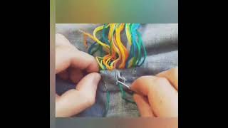 Repair jeans on a small loom quotReverse sidequot [upl. by Kragh224]