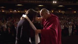 Keith Raniere receives a Khata scarf from the Dalai Lama [upl. by Ridglee]