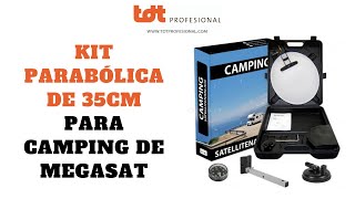 Kit Camping Parabólica 35cm de Megasat  Brújula [upl. by Anikehs]