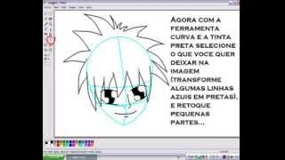 Tutorial Desenhar Mangá no Paint MS [upl. by Beth778]