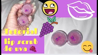 DIY  Lip scrub de uvas exfoliante de labios casero [upl. by Sateia]