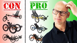 PROs amp CONs  Top 4 Recumbent Trike Brands [upl. by Naaman]