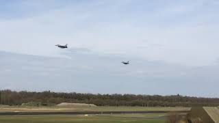 Opening vliegveld Twente Fly by twee volkel F16s [upl. by Calise]