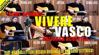 Tutorial  Come suonare quotViverequot di Vasco Rossi incluso assolo  chitarra acustica  elettrica [upl. by Esaj]