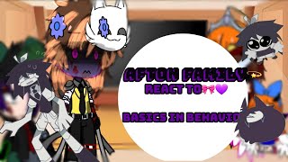 AFTON FAMİLY React to Basics in behavior [upl. by Ardelia]