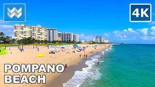 4K Pompano Beach Pier Florida USA  Spring Break Walking Tour Vlog amp Vacation Travel Guide 🎧 [upl. by Ornas]