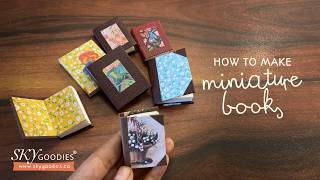 How to make Miniature Books DIY Craft Tutorial book binding how to bind a Mini Book handmade gift [upl. by Ailerua]