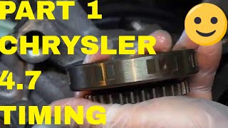 Part 1 Chrysler 47 V8 Timing Chain Removal and Installation [upl. by Allistir262]