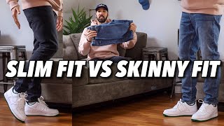 SLIM FIT DENIM VS SKINNY JEANS  WHICH IS BETTER MENS FASHION TIPS [upl. by Kaslik]