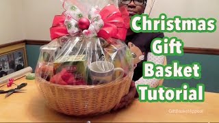 DIY Gift Basket Tutorial  Christmas Gift Basket  GiftBasketAppeal [upl. by Itsur]