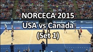 NORCECA Champions Cup 2015 Finals USA Vs Canada Set 1 [upl. by Radloff417]