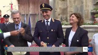 Manganaro vice questore di Cuneo è Medaglia dOro al Valor Civile Servizio del Tgr Piemonte [upl. by Akihsay439]