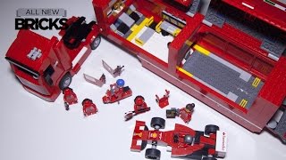 Lego Speed Champions 75913 F14 T amp Scuderia Ferrari Truck Speed Build Review [upl. by Ishmul]