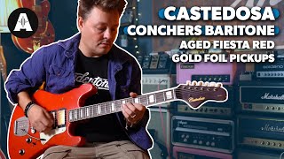 Castedosa Conchers Baritone Aged Fiesta Red with Gold Foil Pickups  Guitar Loops with Danish Pete [upl. by Kubetz359]