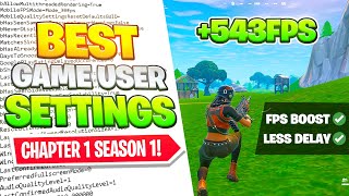 The BEST Game User Settings in Fortnite Chapter 1 Season 1 FPS BOOST amp 0 DELAY [upl. by Einalam]