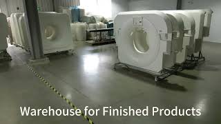 Aerial photography of warehouse of FRP GRP GFRP MRI or CT scanner casing ctscanner ctscan mri [upl. by Wentworth]