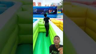 HALANG RINTANG waterpark waterslide fun boys automobile woodworking satisfying [upl. by Ailuig]