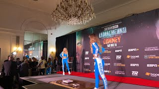 Loma vs Commey live weigh in EsNews Boxing [upl. by Goldner914]