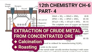 12th Chemistry Ch6Part4Calcination amp Roasting processStudy with Farru [upl. by Adnolay]