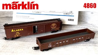 MARKLIN 4860  Alaska Box Car amp Canadian National Gondola  Unboxing amp Model Railway Review Märklin [upl. by Publius]