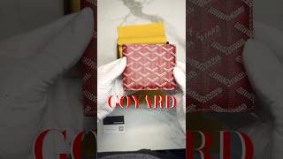 Goyard St Florentin Wallet  Red Goyardine goyard luxury fashion unboxing designer [upl. by Aisek]