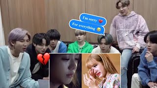 BTS reaction TO  BLACKPINK MOST SADDEST MOMENTS blink bts blackpink [upl. by Iona]