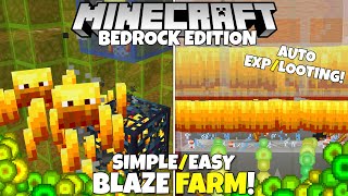 Minecraft Bedrock EASY Blaze Farm Tutorial Exp amp Looting MCPE Xbox PC Switch [upl. by Seaman818]