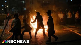 Jewish ultraOrthodox men protest Supreme Court ruling on military draft [upl. by Haimerej]