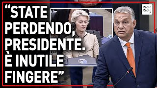 ORBAN VS VON DER LEYEN SCONTRO FRONTALE IN AULA ▷ quotCORRUZIONE VA BENE PARLIAMO DI CORRUZIONEquot [upl. by Enrichetta]