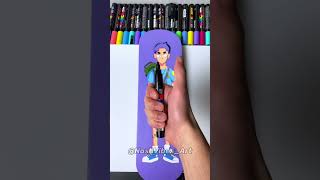 Custom Skateboard Using Posca Markers Satisfying shorts [upl. by Favianus]