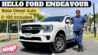 2024 Ford Endeavour Base 170 Bhp Diesel Auto 4x2 Trend Driven  First look Review amp Walkaround [upl. by Annis997]