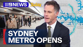 NSW Premier on Sydney metro opening  9 News Australia [upl. by Aisat784]