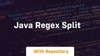 java regex split [upl. by Wong]