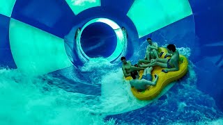 Sequoia Splash Hybrid Water Slide  Great Wolf Lodge Manteca [upl. by Annaicul]