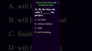 Future Tense amp Future Continuous part4  TFE  quiz english grammar [upl. by Nywles455]