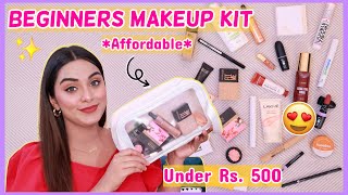 Affordable Makeup Kit For Beginners 2023  Best Products Under Rs 500 [upl. by Nysilla105]