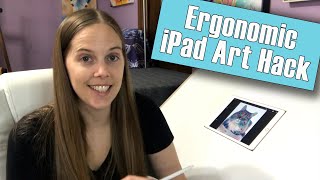 Ergonomic iPad Art Hack  DIY iPad Desk for Digital Artists [upl. by Artinek]