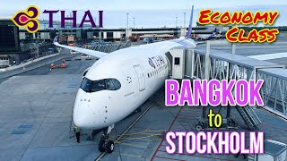 THAI A350 Bangkok  Stockholm  Economy  Brutally Honest Comment [upl. by Hall]