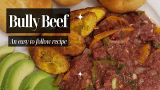 HOW to make the BEST JAMAICAN Bully Beef  SIMPLE STEP by STEP instructions [upl. by Kessiah]