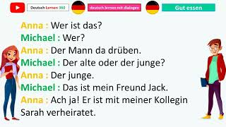 deutsch lernen mit dialogen A1  German Conversation for Beginners  German Phrases To Know [upl. by Rhianon773]