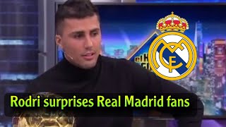 Rodri surprises Real Madrid fans by signing for the Bernabéu 🔥 [upl. by Innig717]