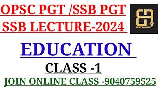 EDUCATION CLASS FOR OPSCSSB PGT amp LECTURE JOIN ONLINE CLASS👇 [upl. by Delp]