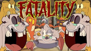 Cuphead Fatality All Brutal Fan Made Knockouts  Animation [upl. by Nadean]