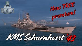 KMS Scharnhorst 43  World of Warships Gameplay [upl. by Anaitak]