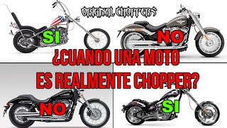 ¿QUE ES UNA MOTO CHOPPER ¿QUE CONDICION DEBE CUMPLIR TE LO EXPLICAMOS EN ORIGINAL CHOPPERS [upl. by Atinuj]