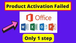 Fix Product Activation Failed office 201920162013  Product activation failed in Word Excel [upl. by Whitcomb]