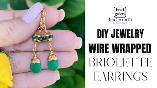 How To Wire Wrap Briolettes DIY Jewelry Making Tips Tricks amp Hacks Create Handmade Earrings [upl. by Annitsirhc266]