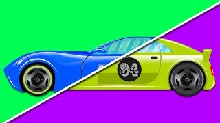 kids play time  Race Car And Sports Car  car Garage  cartoon cars  car service [upl. by Mathur]