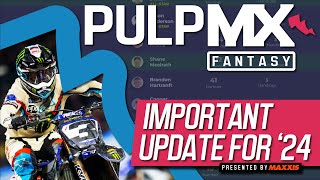 Important Update For 2024 Season  PulpMX Fantasy [upl. by Aoh]